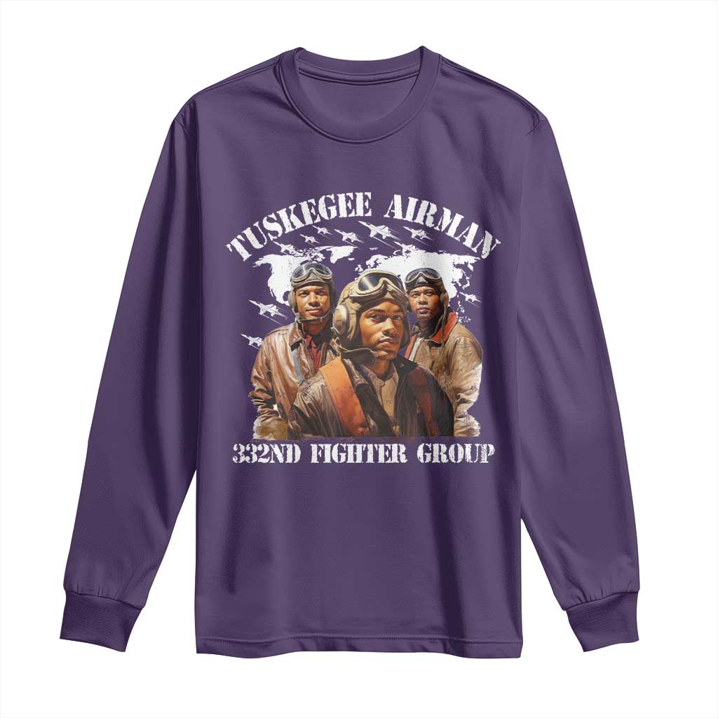 Tuskegee Airman Long Sleeve Shirt 332ND Fighter Group Black History