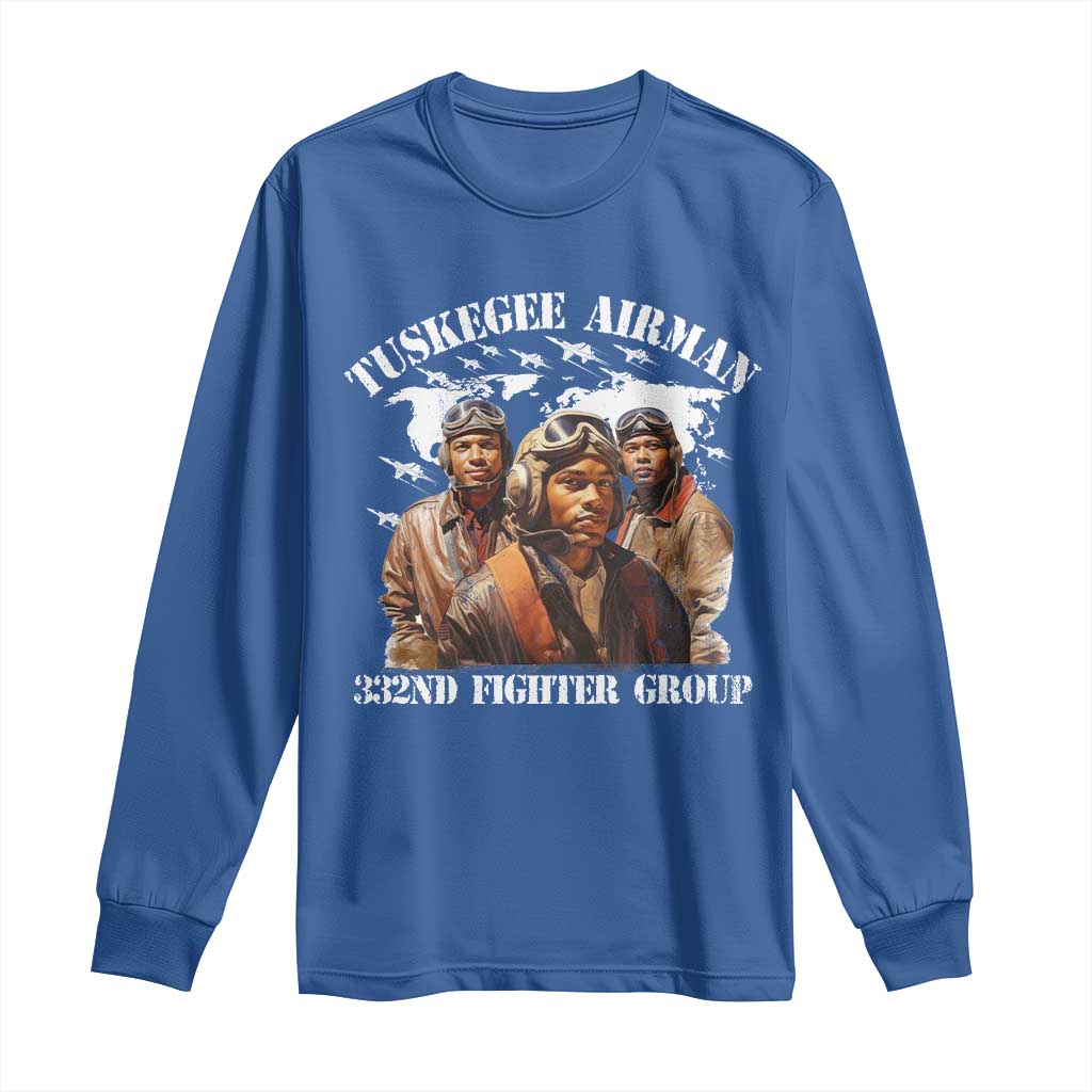 Tuskegee Airman Long Sleeve Shirt 332ND Fighter Group Black History