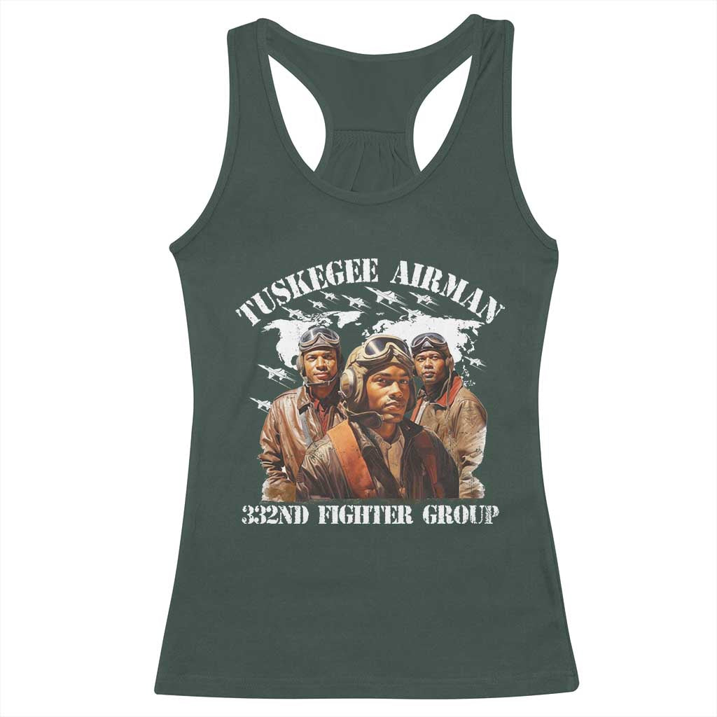 Tuskegee Airman Racerback Tank Top 332ND Fighter Group Black History