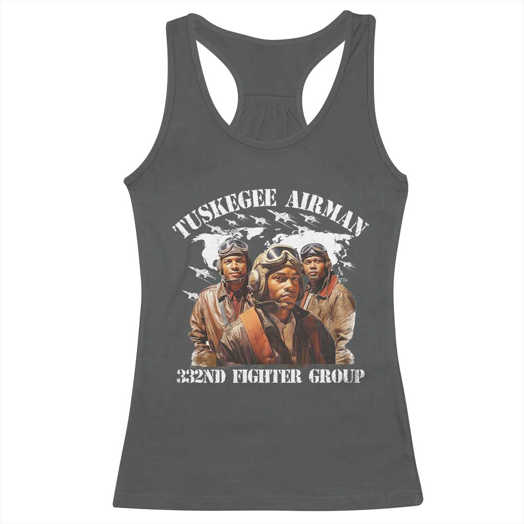 Tuskegee Airman Racerback Tank Top 332ND Fighter Group Black History