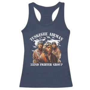 Tuskegee Airman Racerback Tank Top 332ND Fighter Group Black History
