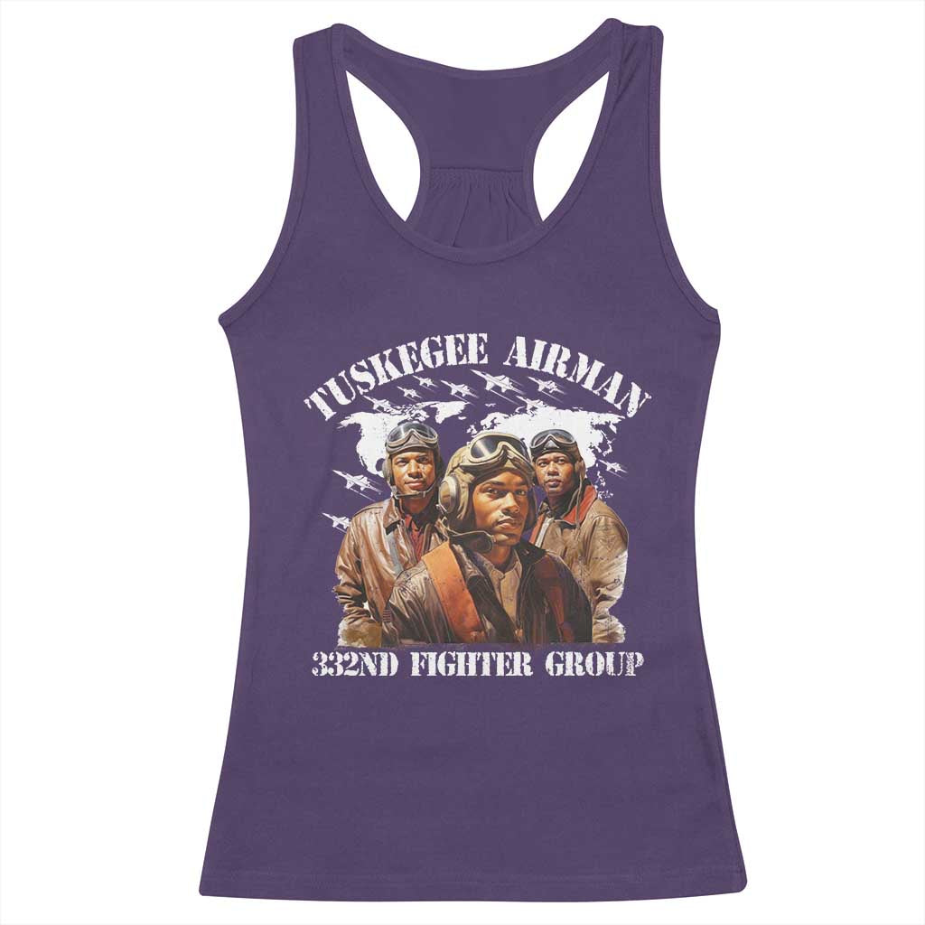Tuskegee Airman Racerback Tank Top 332ND Fighter Group Black History