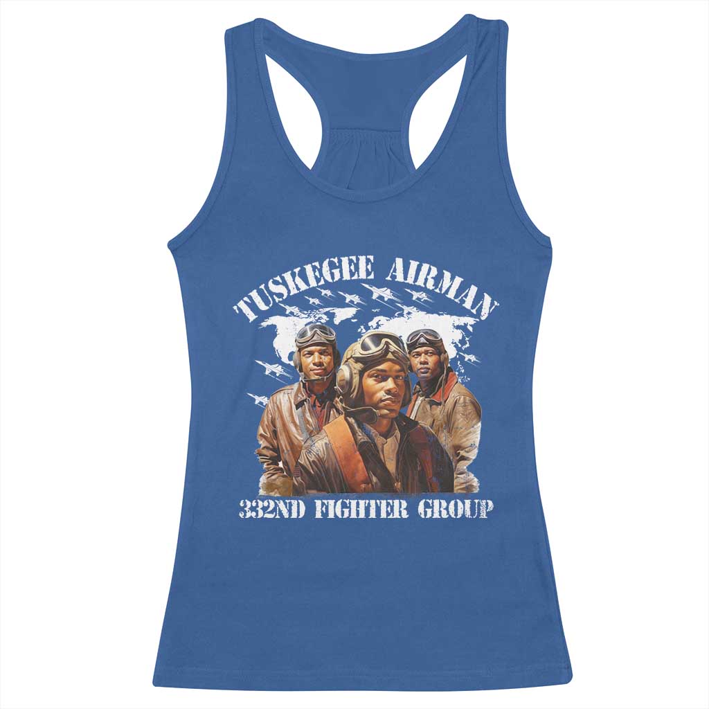 Tuskegee Airman Racerback Tank Top 332ND Fighter Group Black History