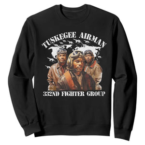 Tuskegee Airman Sweatshirt 332ND Fighter Group Black History