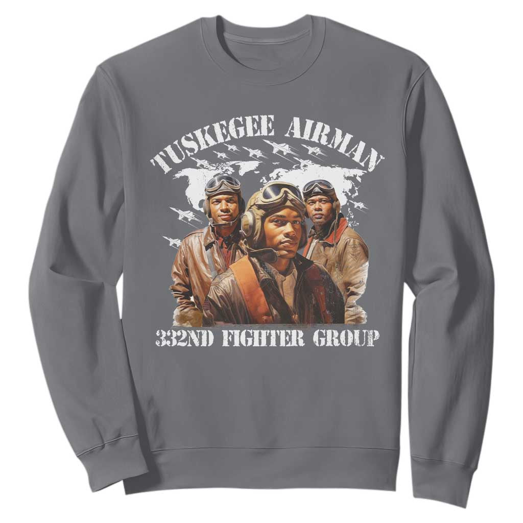 Tuskegee Airman Sweatshirt 332ND Fighter Group Black History