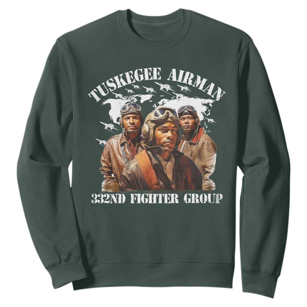 Tuskegee Airman Sweatshirt 332ND Fighter Group Black History