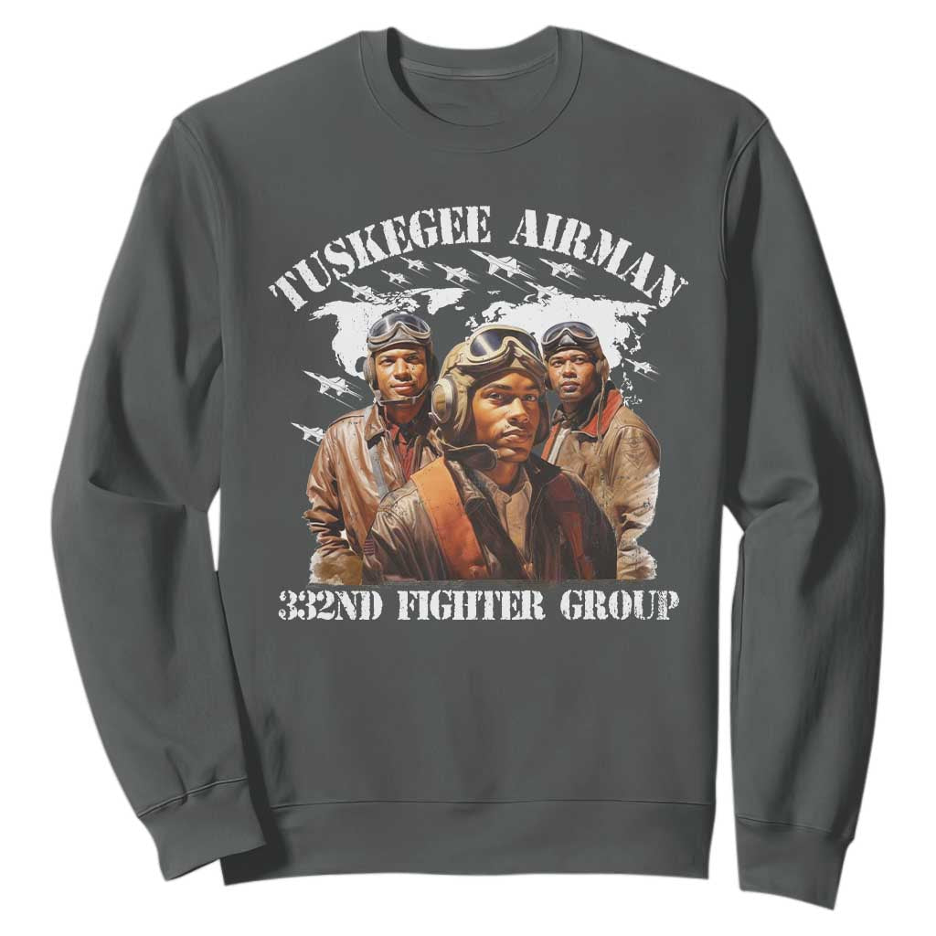 Tuskegee Airman Sweatshirt 332ND Fighter Group Black History