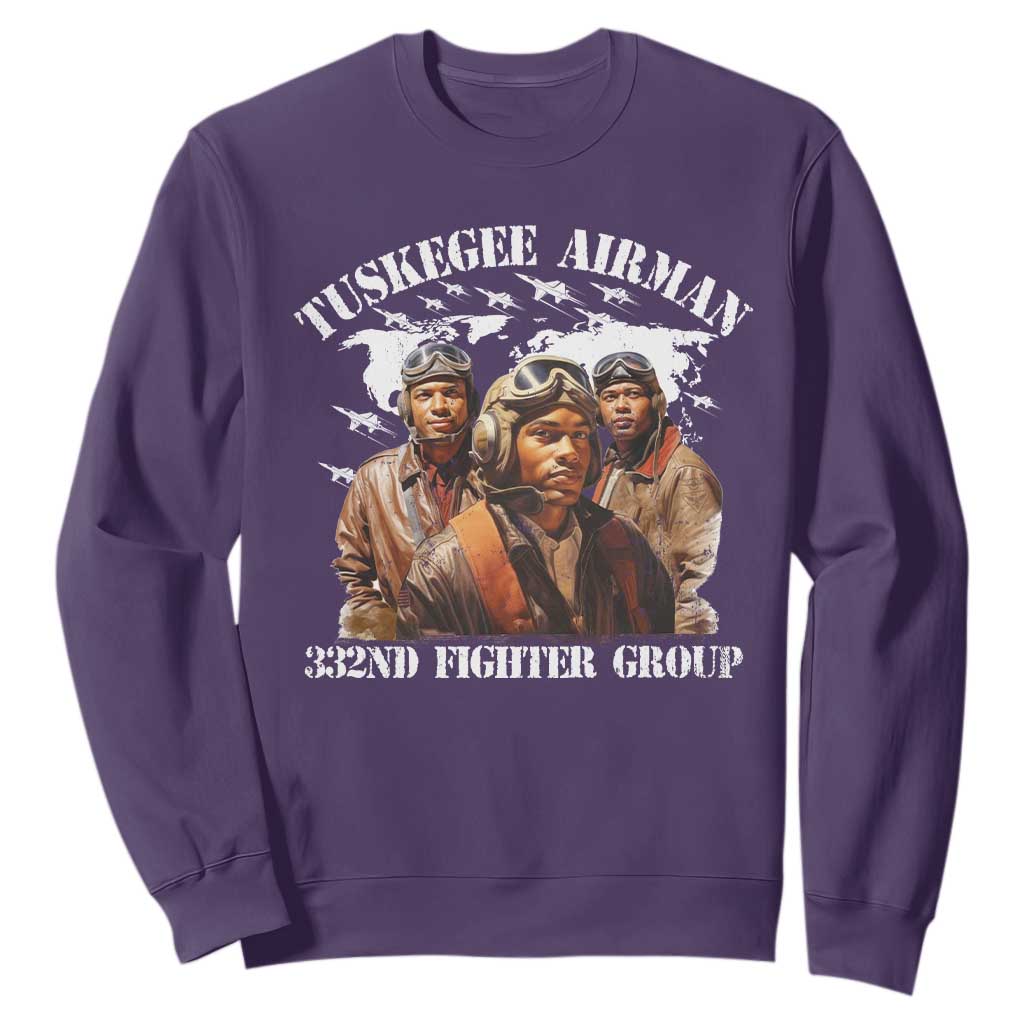 Tuskegee Airman Sweatshirt 332ND Fighter Group Black History