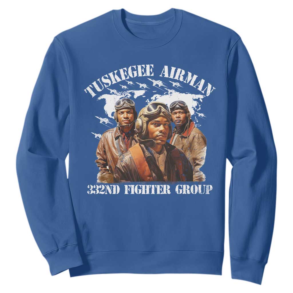 Tuskegee Airman Sweatshirt 332ND Fighter Group Black History