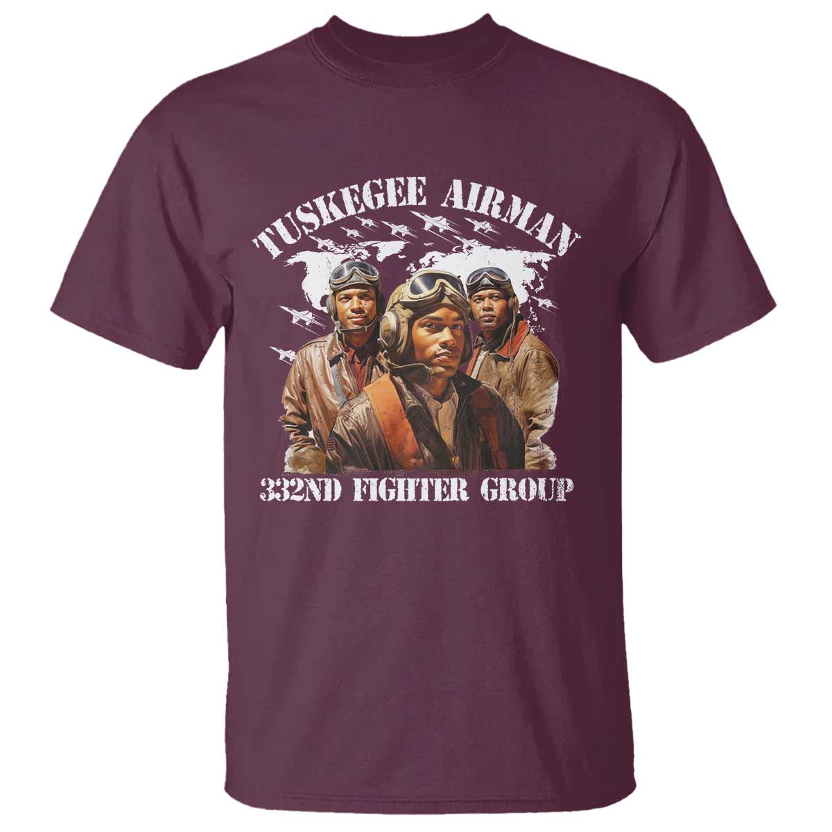 Tuskegee Airman T Shirt 332ND Fighter Group Black History