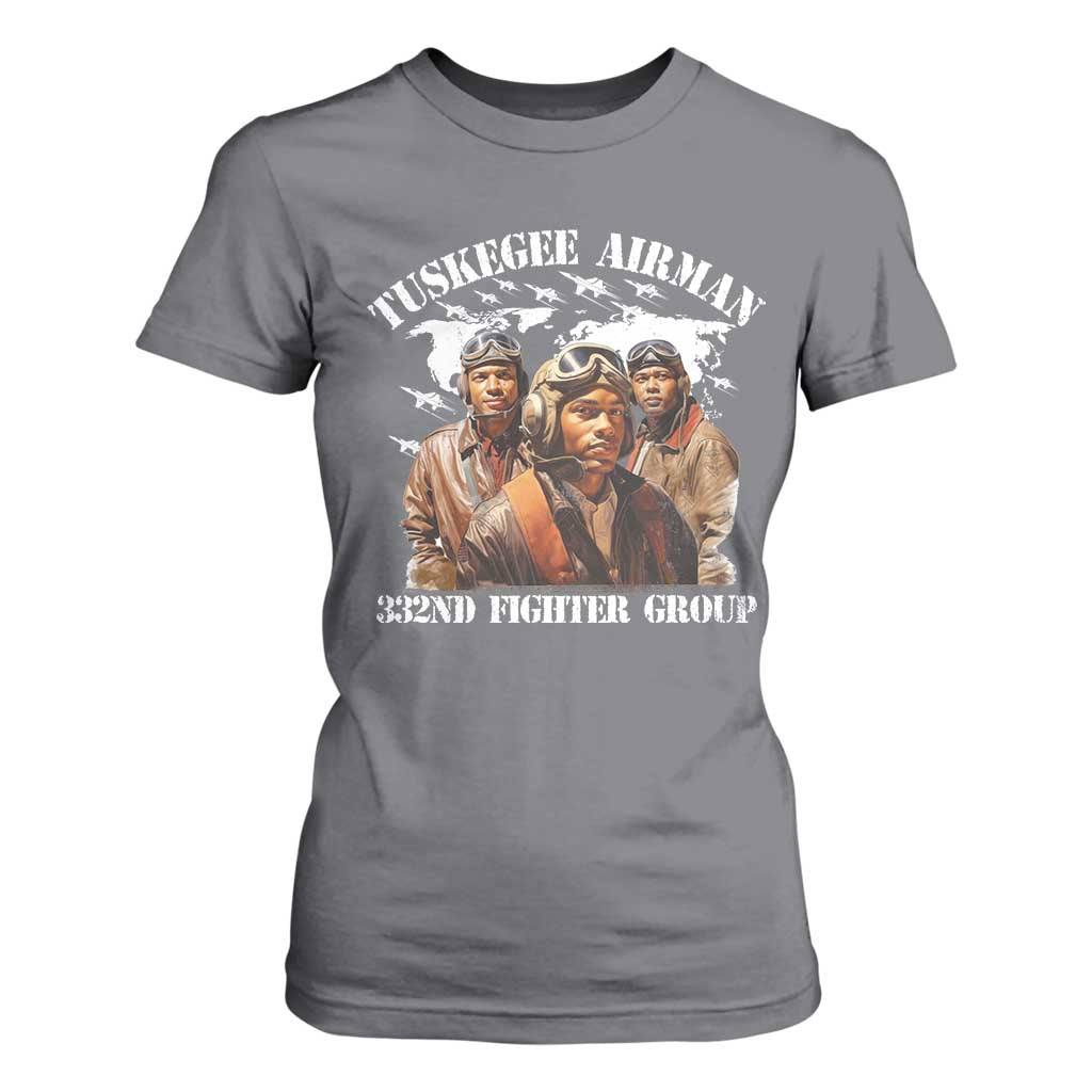 Tuskegee Airman T Shirt For Women 332ND Fighter Group Black History