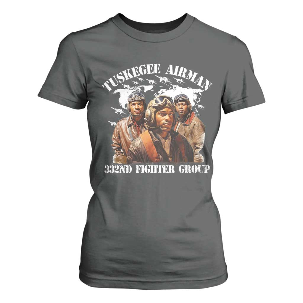 Tuskegee Airman T Shirt For Women 332ND Fighter Group Black History