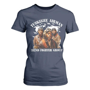 Tuskegee Airman T Shirt For Women 332ND Fighter Group Black History