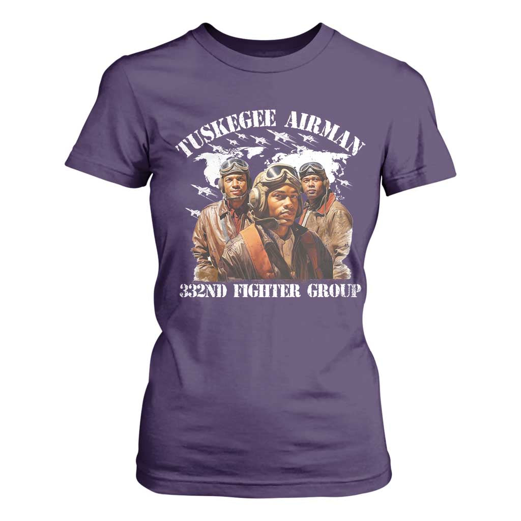 Tuskegee Airman T Shirt For Women 332ND Fighter Group Black History