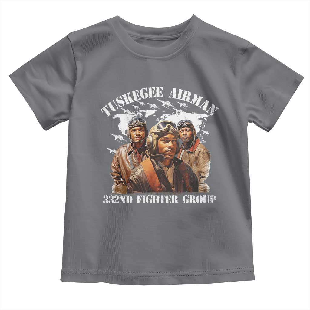 Tuskegee Airman Toddler T Shirt 332ND Fighter Group Black History