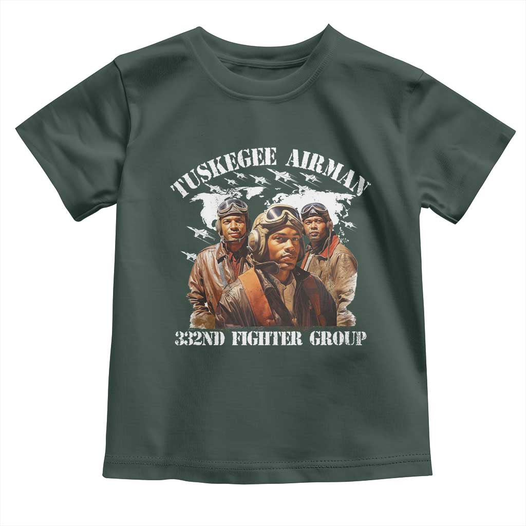 Tuskegee Airman Toddler T Shirt 332ND Fighter Group Black History
