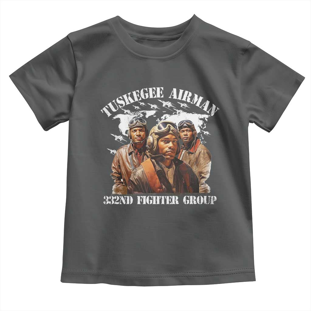 Tuskegee Airman Toddler T Shirt 332ND Fighter Group Black History