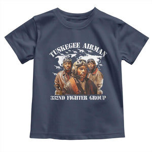 Tuskegee Airman Toddler T Shirt 332ND Fighter Group Black History