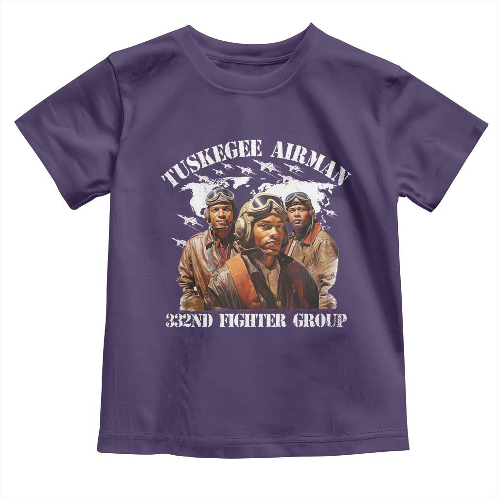 Tuskegee Airman Toddler T Shirt 332ND Fighter Group Black History