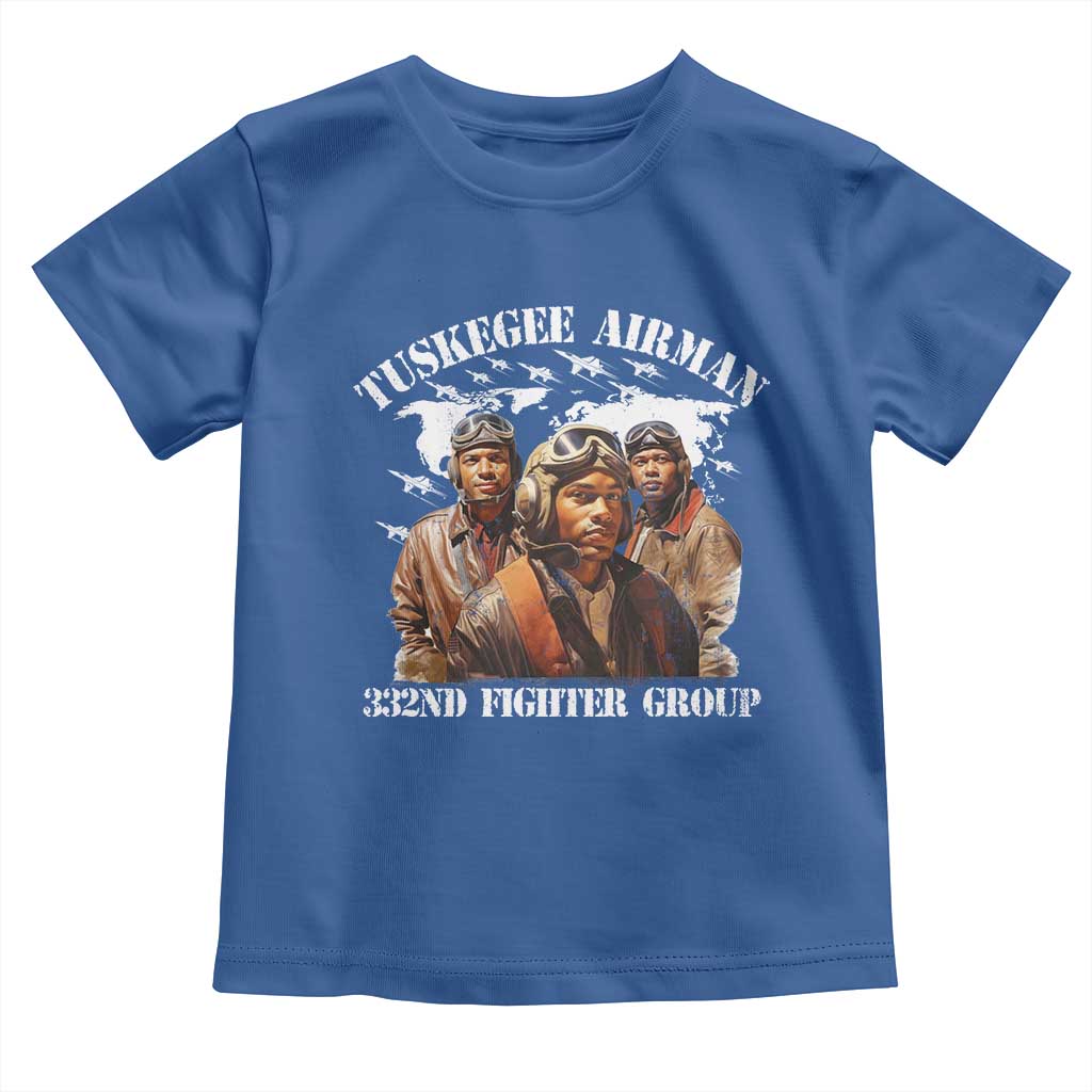 Tuskegee Airman Toddler T Shirt 332ND Fighter Group Black History