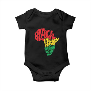 Black History Is American History Baby Onesie Africa Map