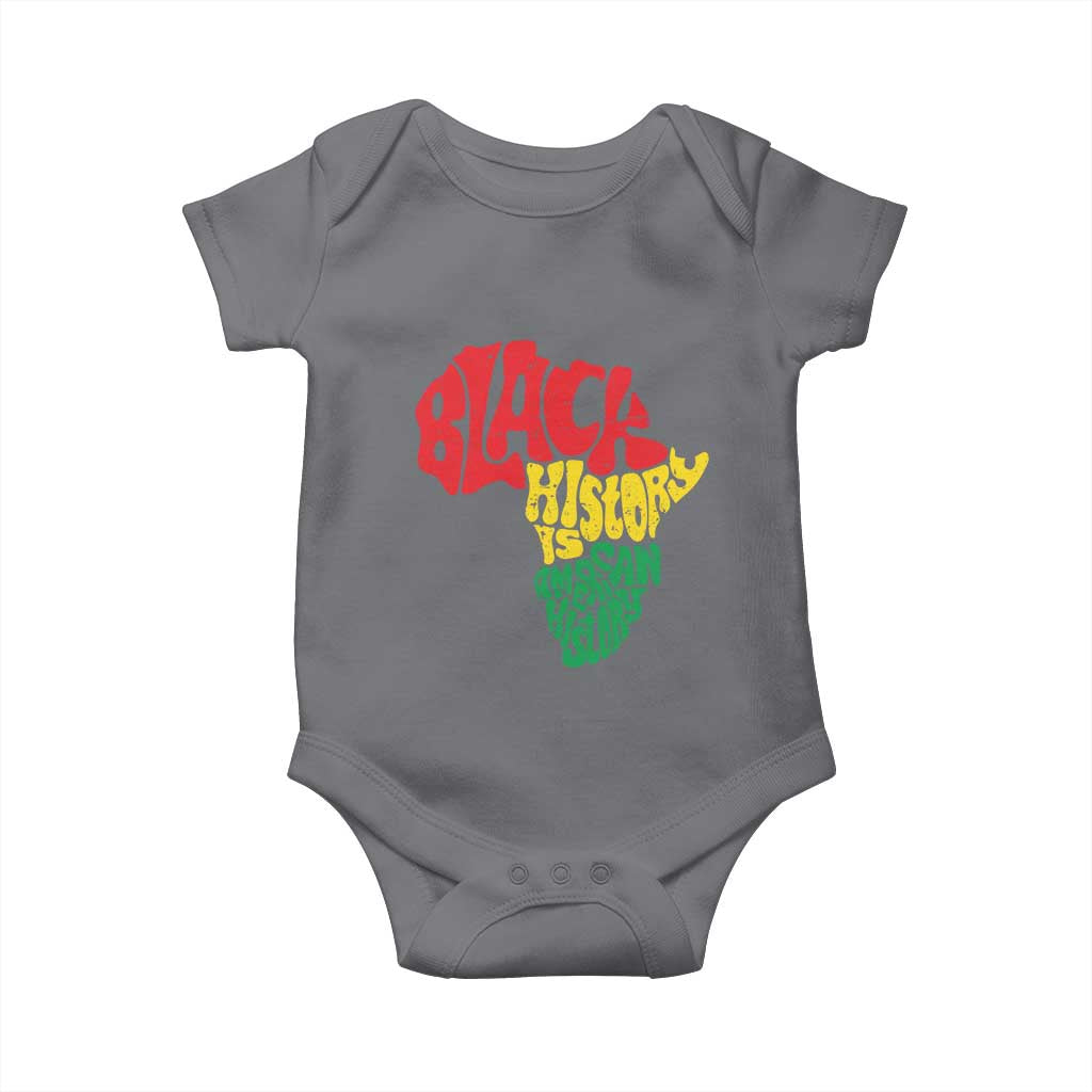 Black History Is American History Baby Onesie Africa Map