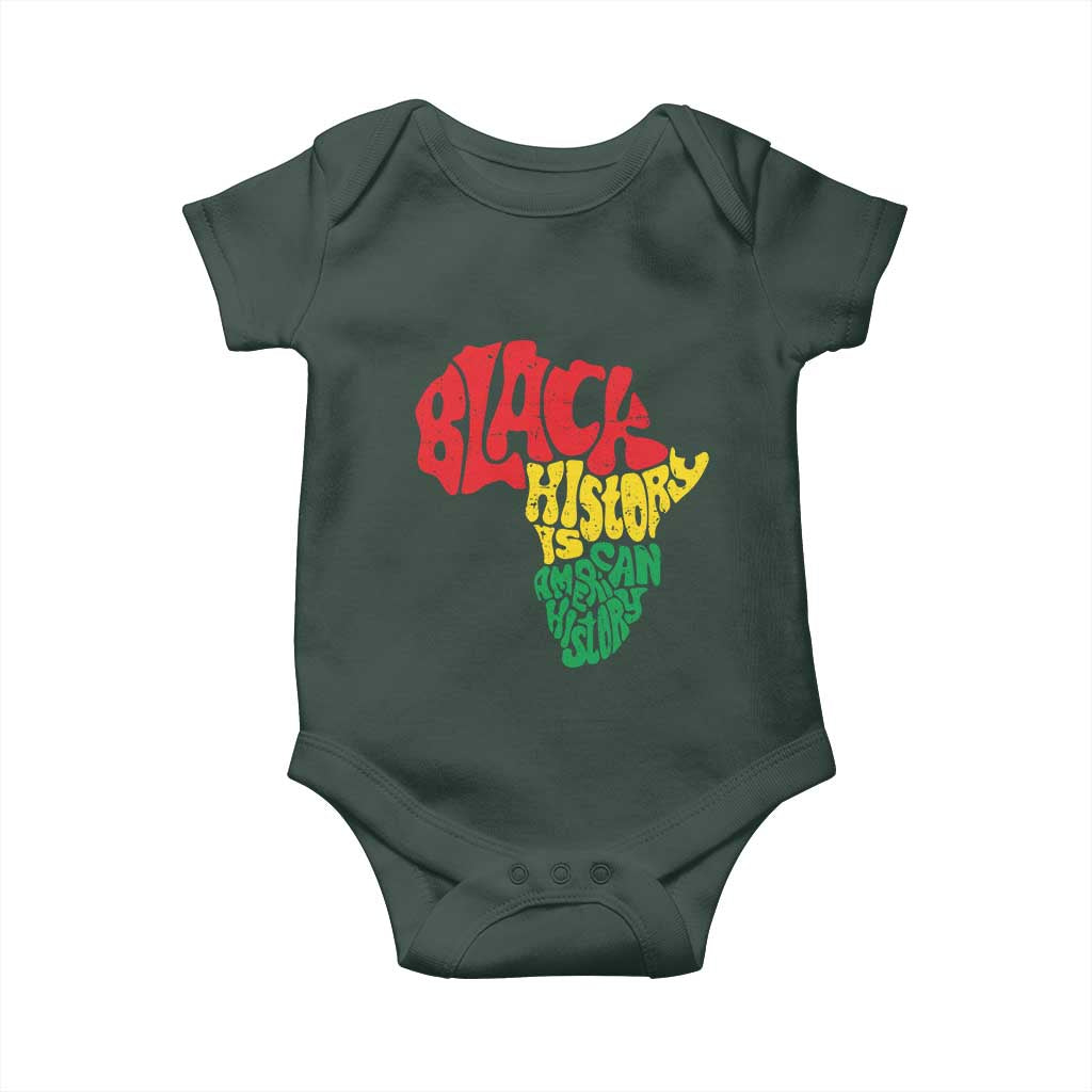 Black History Is American History Baby Onesie Africa Map