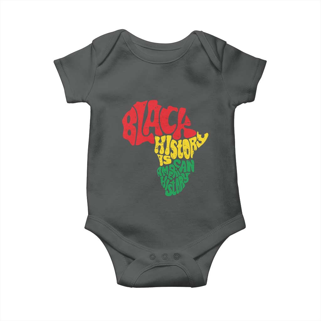 Black History Is American History Baby Onesie Africa Map