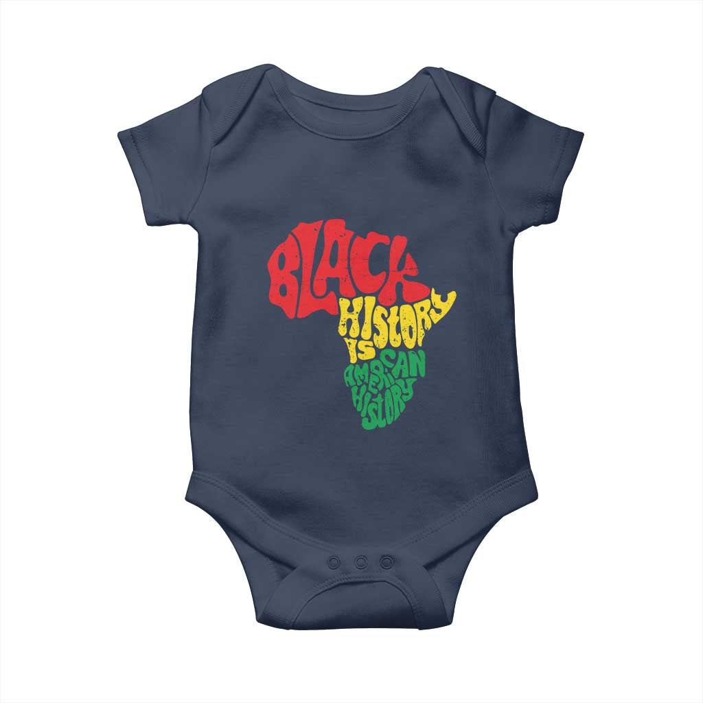 Black History Is American History Baby Onesie Africa Map
