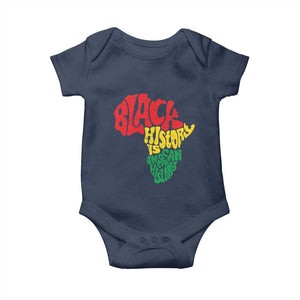 Black History Is American History Baby Onesie Africa Map