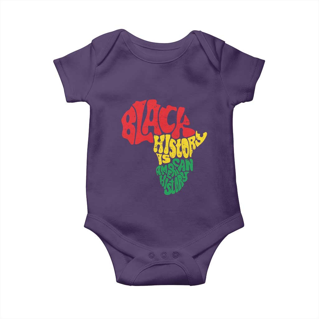 Black History Is American History Baby Onesie Africa Map