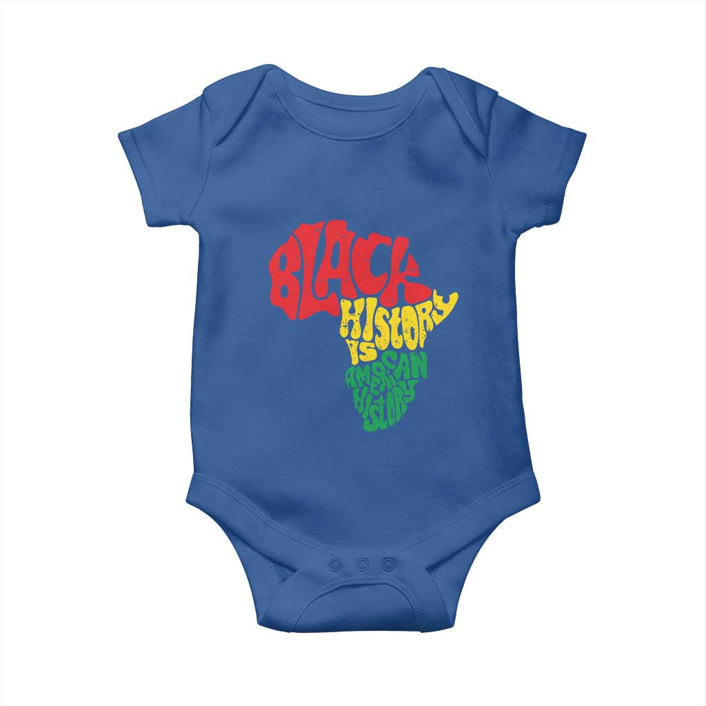 Black History Is American History Baby Onesie Africa Map