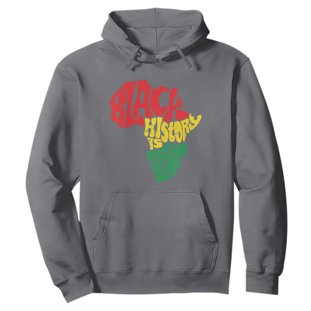 Black History Is American History Hoodie Africa Map