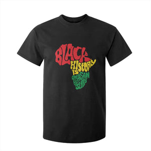Black History Is American History T Shirt For Kid Africa Map