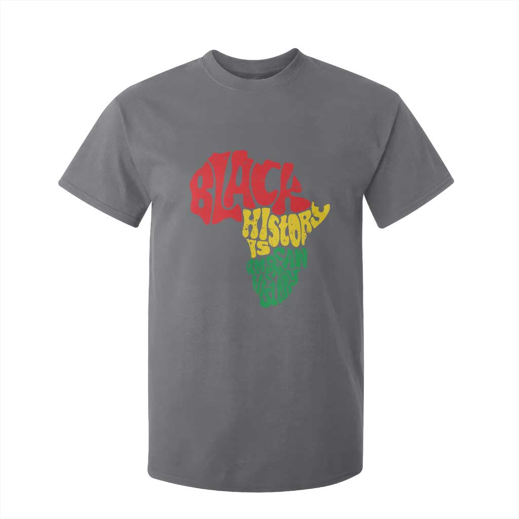Black History Is American History T Shirt For Kid Africa Map
