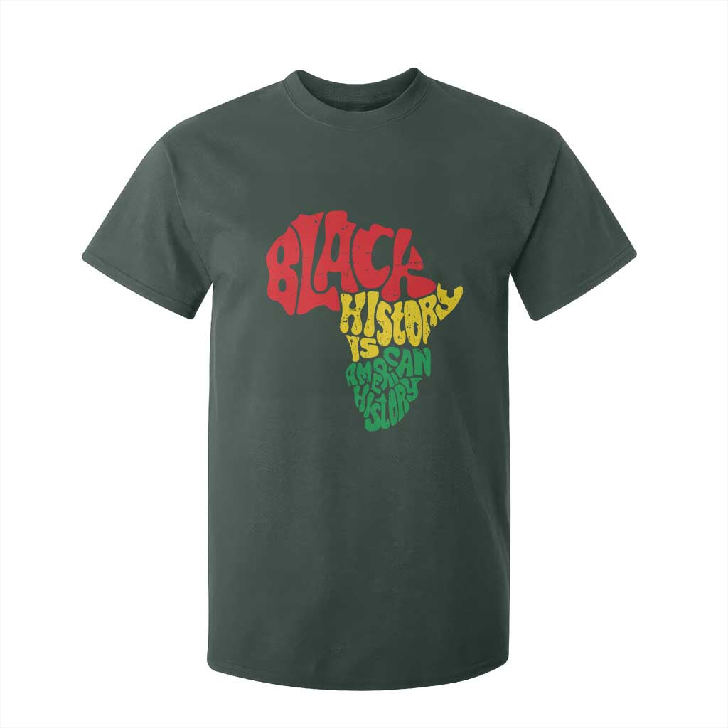 Black History Is American History T Shirt For Kid Africa Map