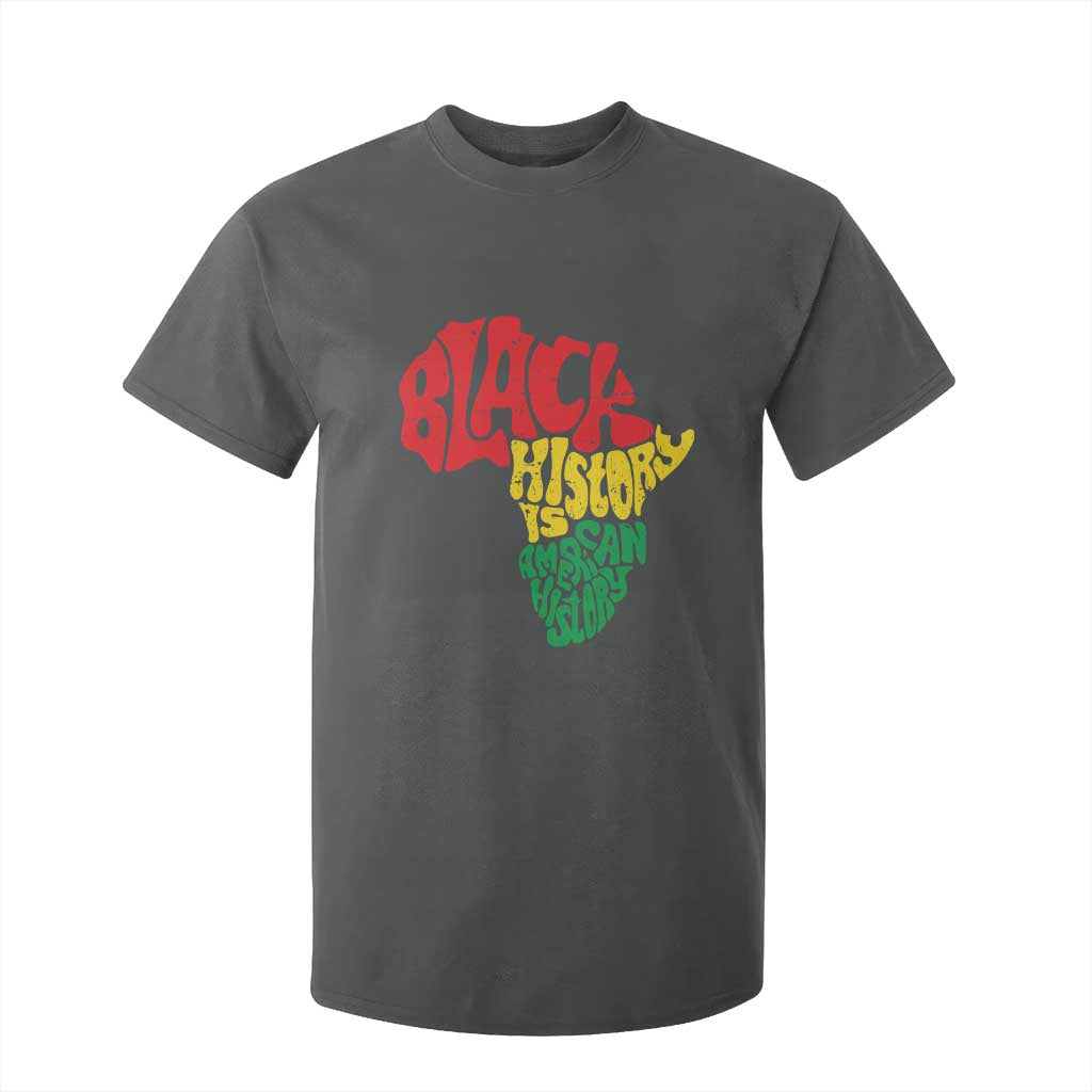 Black History Is American History T Shirt For Kid Africa Map
