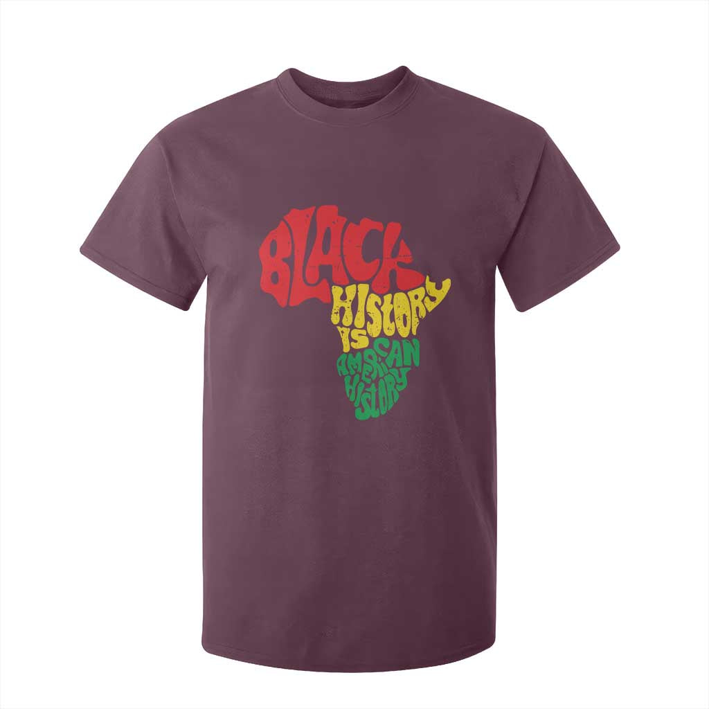 Black History Is American History T Shirt For Kid Africa Map