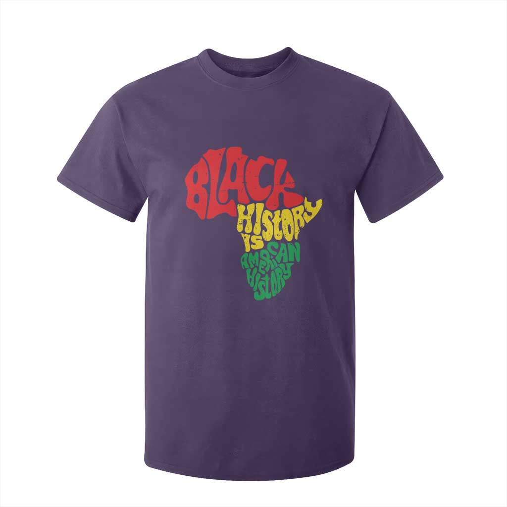 Black History Is American History T Shirt For Kid Africa Map