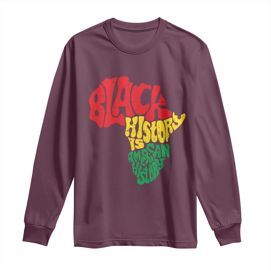 Black History Is American History Long Sleeve Shirt Africa Map