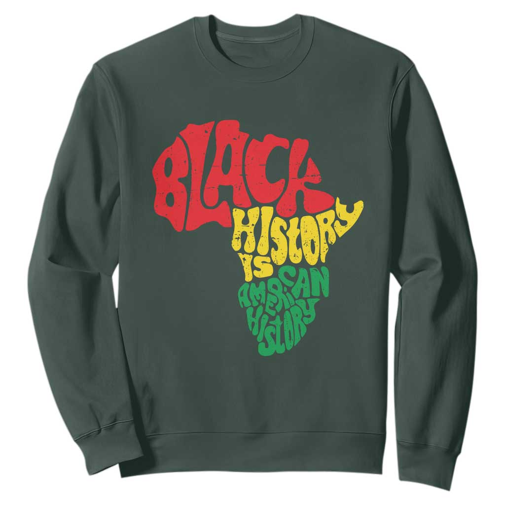 Black History Is American History Sweatshirt Africa Map