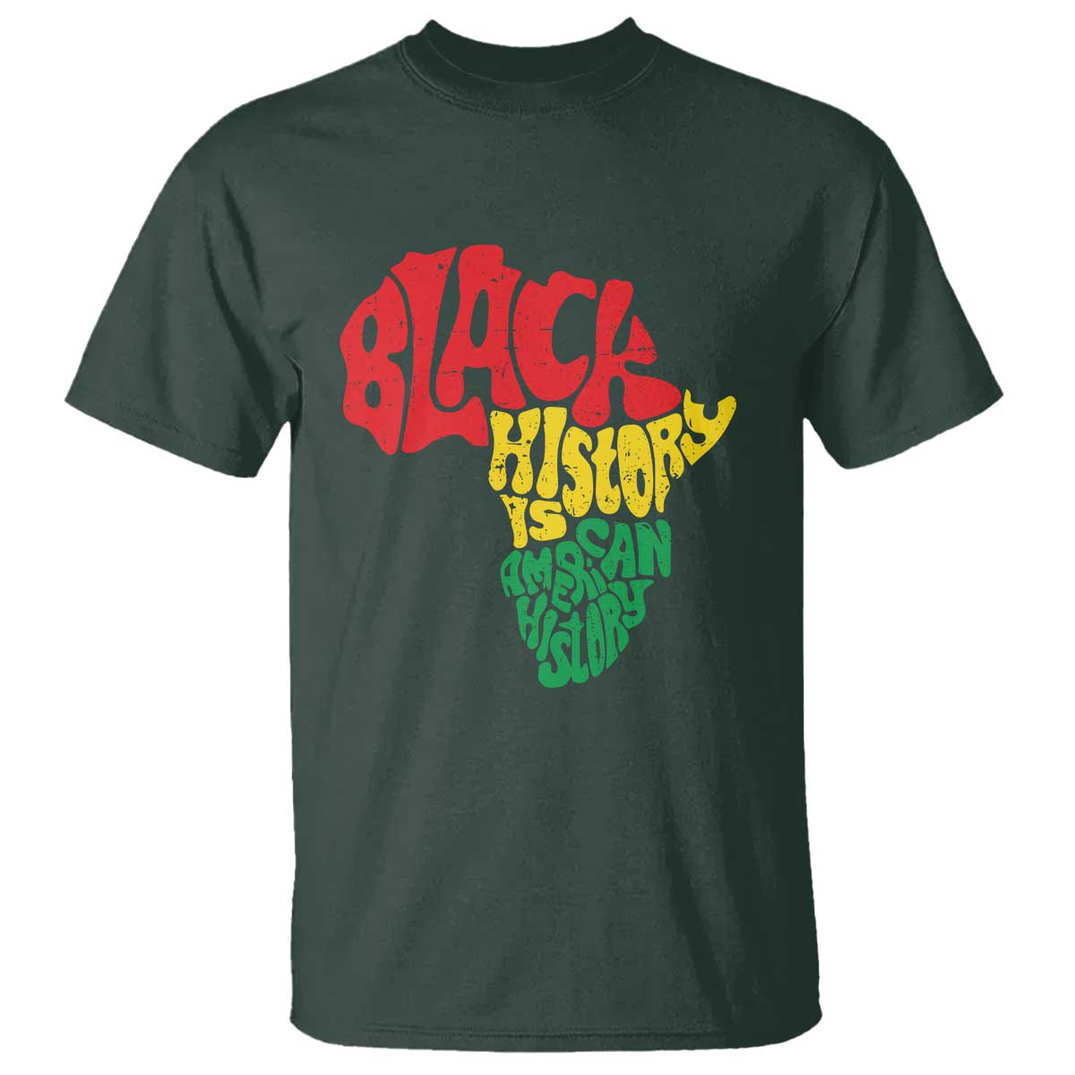 Black History Is American History T Shirt Africa Map