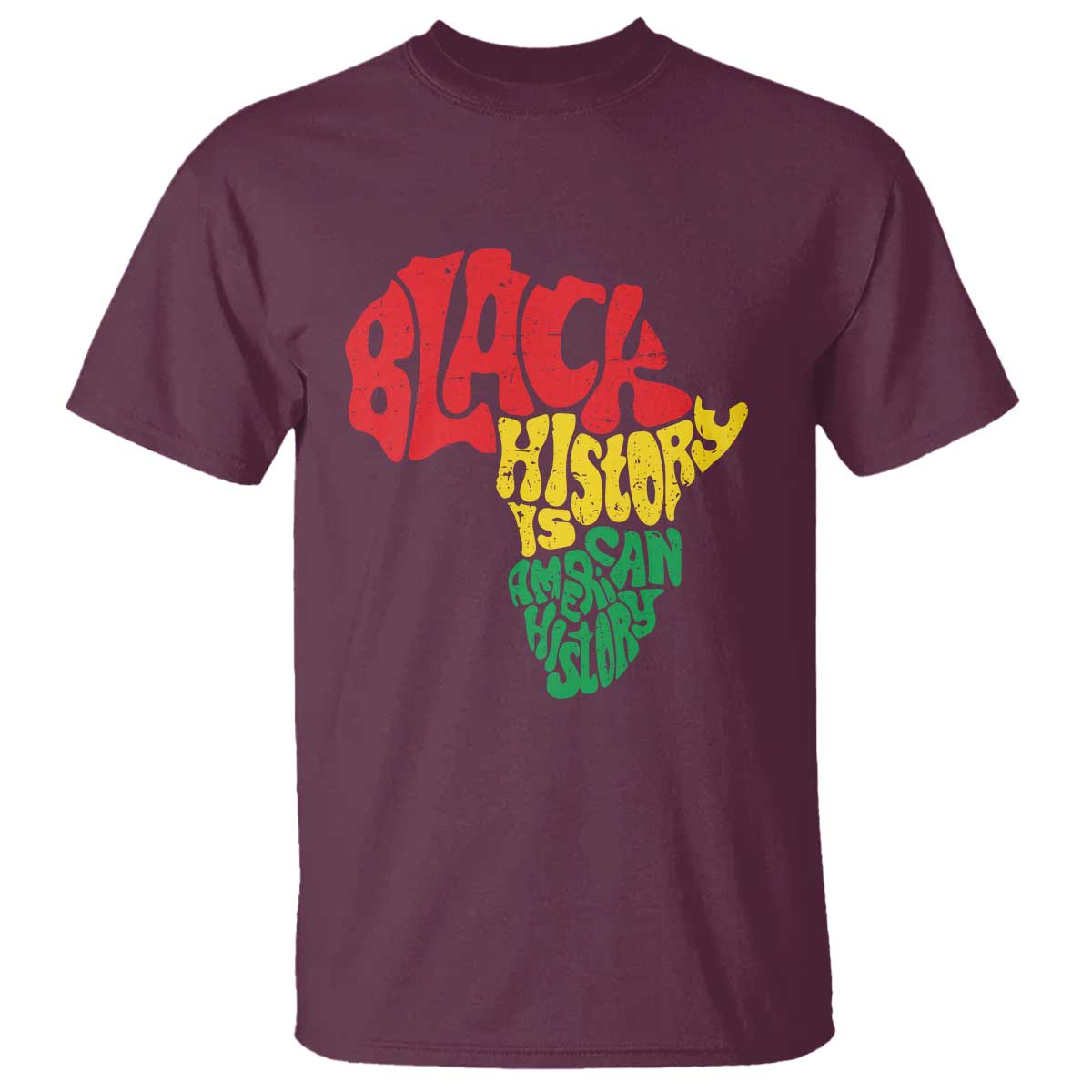 Black History Is American History T Shirt Africa Map