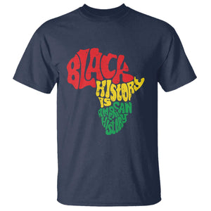 Black History Is American History T Shirt Africa Map