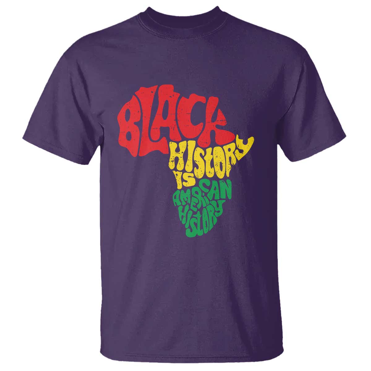 Black History Is American History T Shirt Africa Map