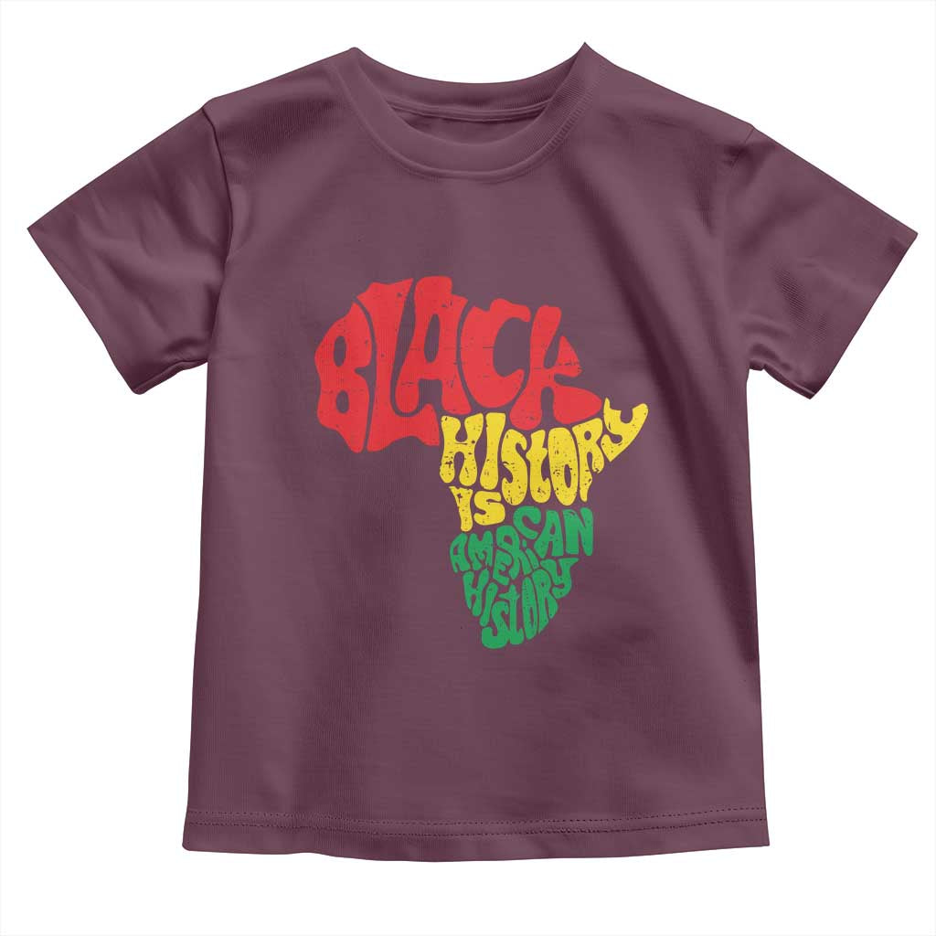 Black History Is American History Toddler T Shirt Africa Map