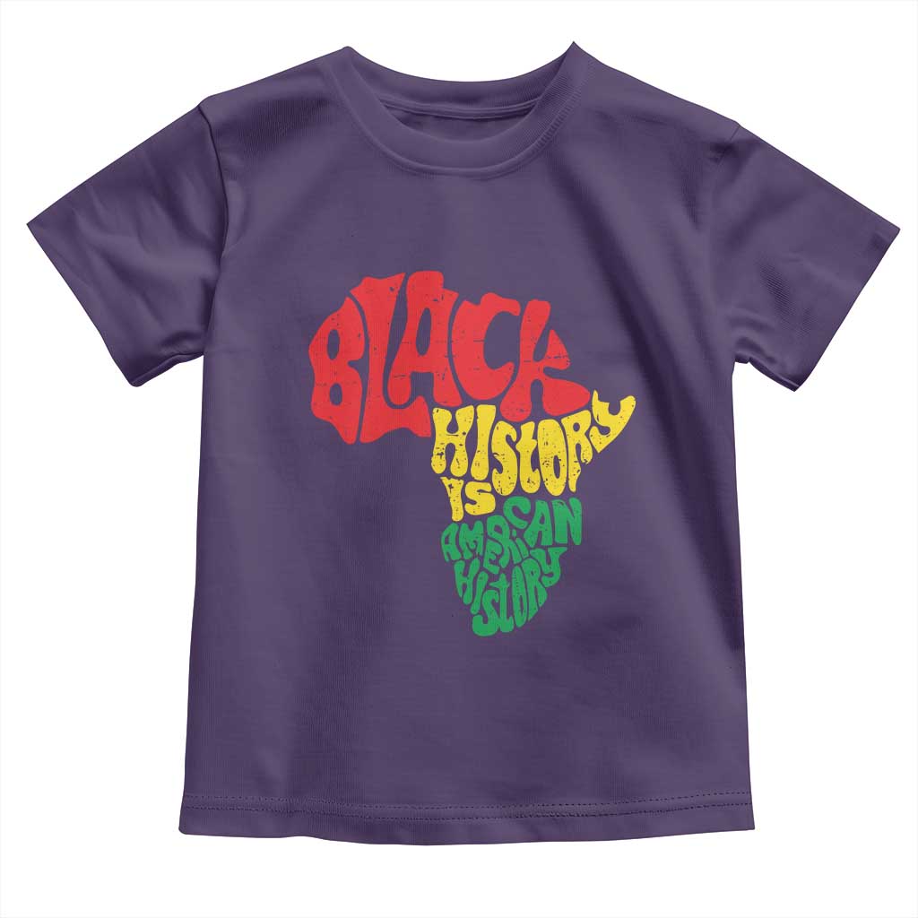 Black History Is American History Toddler T Shirt Africa Map