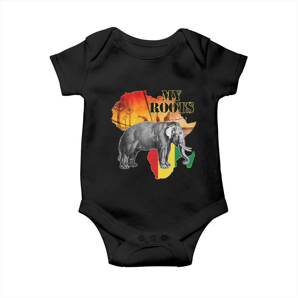 Africa Roots Baby Onesie My Roots Africa Map Black History Elephant Safari