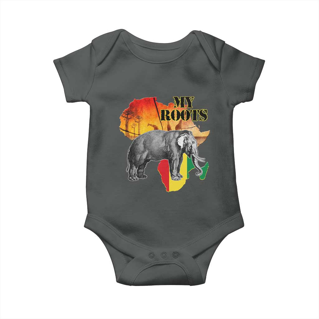 Africa Roots Baby Onesie My Roots Africa Map Black History Elephant Safari