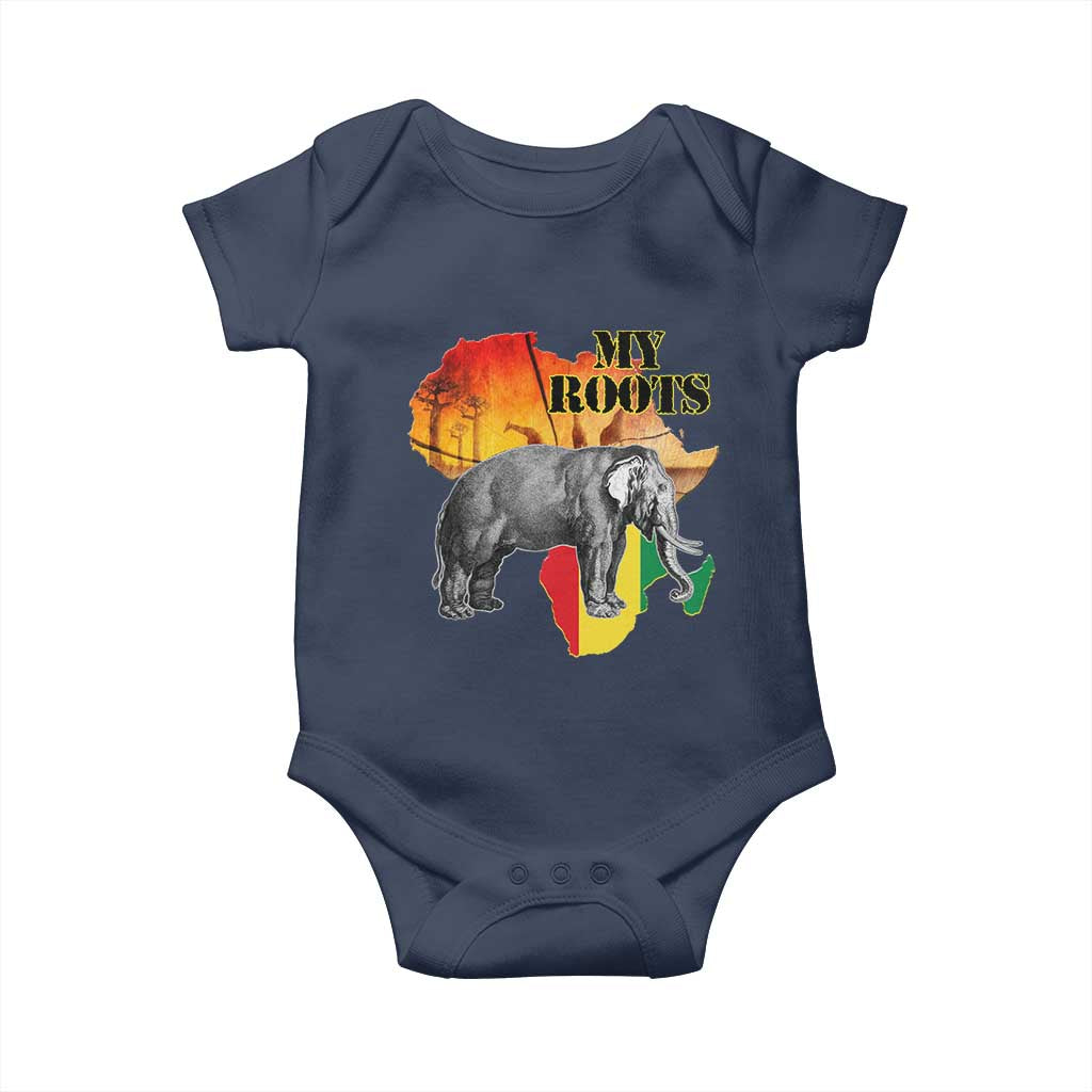 Africa Roots Baby Onesie My Roots Africa Map Black History Elephant Safari